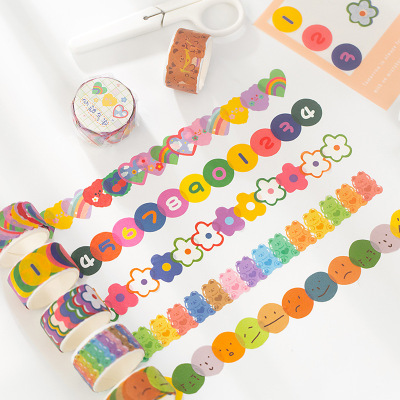 And Paper Adhesive Tape Soft Chuchu Series Hand-Painted Cartoon Color Foundation Journal Decorative Stickers 100 Pieces into 8 Models