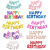 16-Inch Imitation Beautiful Happy Birthday Aluminum Foil Balloon Set Happy Birthday Hanging Aluminum Film Letter Package