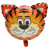 All Kinds of Small Cartoon Animal Head Aluminum Balloon Lion Tiger Deer Cow and Other Animal Head Balloon Wholesale