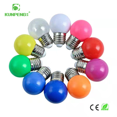 Small Round Color Bulb LED Bulb Christmas LED Light Bulb Outdoor Plastic Ball Bulb Decorative Light