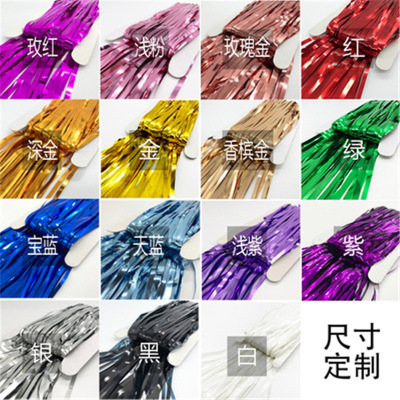 Tinsel Curtain Wedding Birthday Party Layout Supplies Wedding Room Background Decoration Curtain of Rain 2 M Balloon Rain Silk