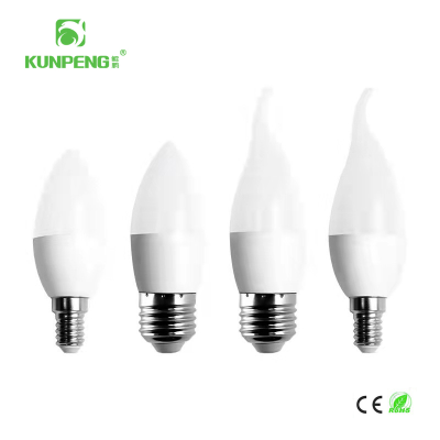 LED Bulb Globe Plastic Coated Aluminum Candle Light Super Bright Energy Saving Light Bulb E14/E27 Screw 5w 7w LED Bulb