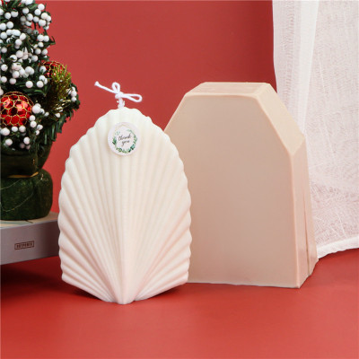 Cross-Border Nordic Style Ins Silicone Candle Mold Big Scallop Aromatherapy Candle Mold Mousse Cake Mold Factory in Stock