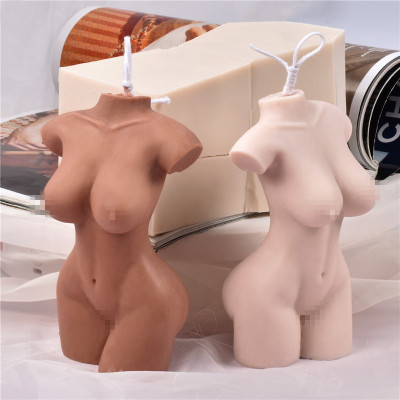 Cross-Border New Arrival Body Candle Silicone Mold Hip Big Chest 15cm Beauty Candle Mold DIY Soap Mold Spot