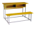 Foreign Trade Edition Single Desks and Chairs School Student Desk Training Institution Tutorial Class with Feet Double Desk and Chair