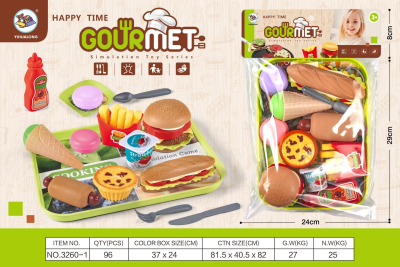 Children Play House Assembled Hamburger Set PVC Card Head Bagged Fast Food Toys