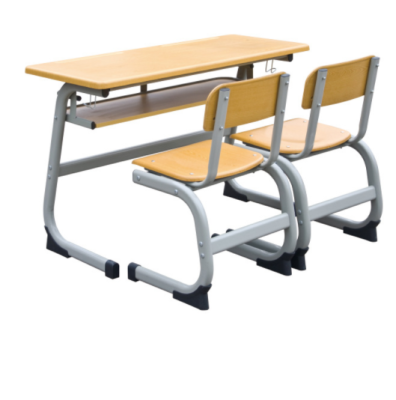 Foreign Trade Edition Single Desks and Chairs School Student Desk Training Institution Tutorial Class with Feet Double Desk and Chair