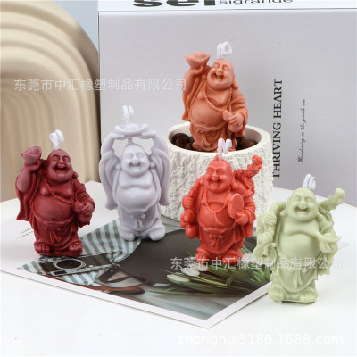 Cross-Border New Arrival Buddha Body Silicone Candle Mould Buddhism Religion Soap Mold Aromatherapy Candle Light Factory in Stock