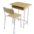 Foreign Trade Edition Single Desks and Chairs School Student Desk Training Institution Tutorial Class with Feet Double Desk and Chair