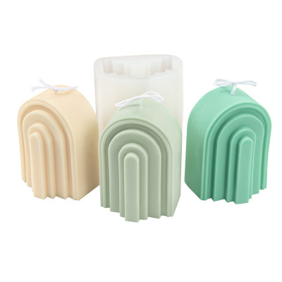 Cross-Border New Arrival U-Shaped Step Arch Candle Mold DIY Crystal Glue Candle Plaster Aromatherapy Mold Factory in Stock