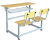 Foreign Trade Edition Single Desks and Chairs School Student Desk Training Institution Tutorial Class with Feet Double Desk and Chair
