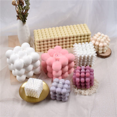 Cross-Border Silicone Magic Ball Candle Mould Multi-Layer Ball Cube Aromatherapy Candle European DIY Candle Factory in Stock