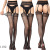 European and American Sexy Sling Mesh Stockings Stockings Super Stretch Sexy Garter Romper Women's Open Fine Mesh Non-Slip 2