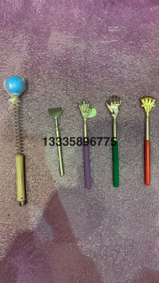 Telescopic Back Scratcher Stainless Steel Horn Scratching Device Grab Back Steel Pipe Bear Claw Rake