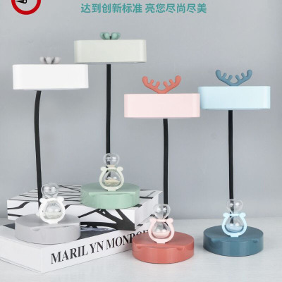 Touch Control Hourglass Led Table Lamp Hourglass Led Table Lamp Learning Reading Lamp (Antlers/Succulent)