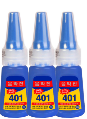 Korean Style 401 Glue Sticky Rubber Metal Plastic Wood Broken Glass Strong All-Purpose Adhesive 502 Glue