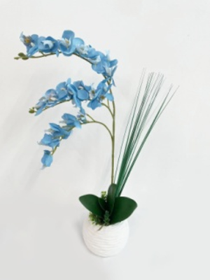 High-End Simulation Phalaenopsis Artificial/Fake Flower Potted Home Furnishings Ornaments Cross-Border Hot Sale Factory Wholesale