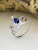 2021 Internet Hot Fashionable Blue Gemstone Ring Creative Retro Inlaid Jewel Jewelry for Men and Women Universal Ring in Stock