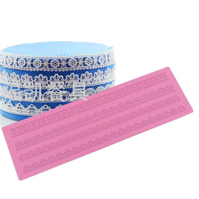 Lace Silica Gel Pad Fondant Decoration Lace Pad Small Floral Pastoral Silicone Lace Mold