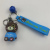 Cute Single Glasses Bear Keychain Cartoon Schoolbag Pendant Silicone Couple Key Chain Car Key Bag Hanging Ornaments