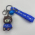 Cute Single Glasses Bear Keychain Cartoon Schoolbag Pendant Silicone Couple Key Chain Car Key Bag Hanging Ornaments