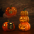 2021 Hot Sale Resin Pumpkin Sculpture House with Skeleton Fo