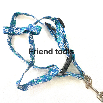 Pet Chain Dog Cat Hand Holding Rope Five-Color Flower Material Leather