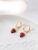 Meiyu Japanese, Korean, European and American Cross-Border Sold Jewelry Fresh Simple Graceful Fruit Strawberry Painting Oil Earrings Female Glossy Ear Clip