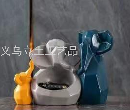 Gao Bo Decorated Home Living Room TV Cabinet Hallway Ceramic Elephant Family Three Keys Storage Tray