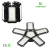 New LED Light Black 5+1 Leaf Lamp Super Bright Garage Light Foldable Lamp 80W