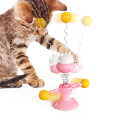 Pet Supplies Factory Wholesale Company New Hot Amazon Cat Toy Spring Cat Turntable Ball Cat Teaser
