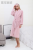 Bathrobe Shower Cap Brocade Velvet Couple Nightgown Coral Velvet Absorbent Bathrobe L:105cm XL:115cm