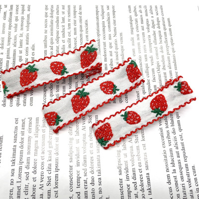 New Cute Cartoon Strawberry Embroidery Clip Cute Girl Fabric Fruit Side Clip Bang Clip Accessories Wholesale