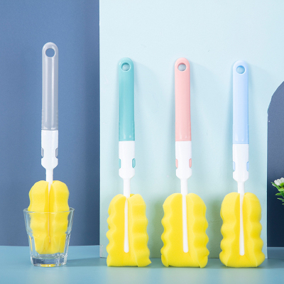 Sponge Cleaning Cup Brush Removable and Washable Cleaning Tools Long Handle Sponge Pacifier Brush Baby Bottle Brush