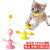 Pet Supplies Factory Home New Hot Amazon Turntable Windmill Cat Teaser Spring Bird Cat Self-Hi Toy Ball