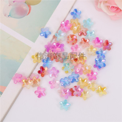 Acrylic Candy Color Flower DIY Ornament Accessories Ornament String Beads Materials
