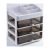 New Desktop Cosmetics Storage Box Plastic Transparent and Dustproof Dresser Drawer Cosmetic Case Wholesale