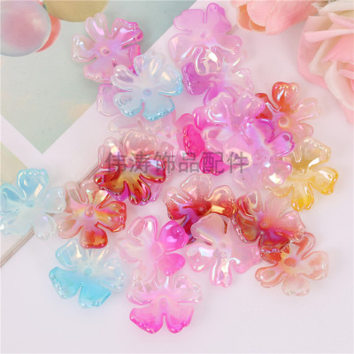 Colorful Transparent Acrylic Daisy Petal Beads DIY Handmade Hair Accessories Necklace Earrings Accessories Material