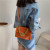 Fashion Retro Small Bags Women's 2021 Summer New Fashion Fashion Chain Shoulder Simple Crossbody Textured Small Square Bag