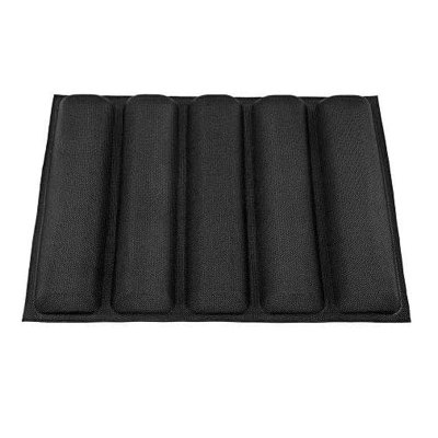 Hot product breathable black non-stick silicone bread tray mold French baguette baking tray for baking