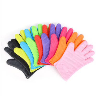Free samples Heat-resistant colorful silicone massage mitt for microwave and oven