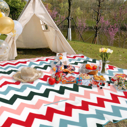 suede picnic mat thickened beach mat outdoor camping moisture proof pad tent mat picnic blanket camping hiking crossbody