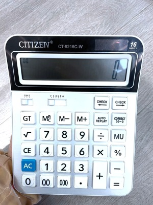 CT-9216c-w Calculator 16-Bit Duplicate Supply Solar Belt Battery Calculator
