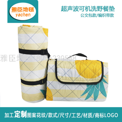 Ultrasonic Machine Pineapple Wash Picnic Mat Thickened plus-Sized Polyester Taffeta Upgraded Version Spring and Summer Camping Mat