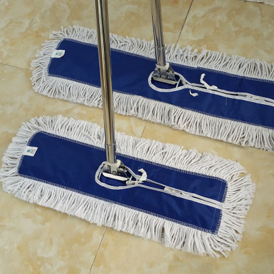Wholesale Large Size Hotel Property Thickened Cotton Line Mop Lengthened Mop Wide Flat Mop Flat Dust Mop Commercial Mop