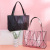 Fashion Cosmetic Bag Foldable Shoulder Bag Shopping Bag Large Capacity Rhombus Cosmetic Bag Women's Storage Bag Handbag