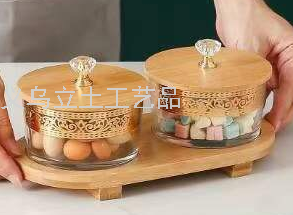 Gaobo Decorated Home Living Room Dried Fruit Snack Glass Fruit Plate Fruit Tray Candy Box