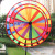 Three-Layer Rainbow Wheel Windmill Children's Toys Outdoor round Fabric Children's Day Park Kindergarten Decoration Wholesale