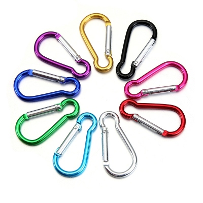 High Quality Climbing Button Carabiner Pear-Shaped Hanging Buckle Color Keychain Aluminum Alloy Hanger Backpack Buckle Quick Buckle Hanging Buckle Key Ring