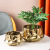 Jinbao Modern Light Luxury Golden Ceramic Electroplating Flower Pot Home Soft Decoration Ornament Vase Ornaments Vase Decoration